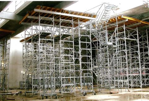 Used Aluminium Shoring Tower Huennebeck, height 30m