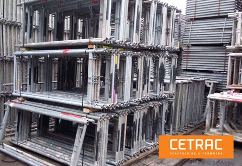 857 sqm Scaffolding by Plettac Assco – SL incl. aluminum frames & combi decks